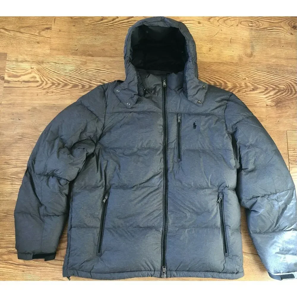 Polo Ralph Lauren Gray Heather Water Repellent Down Jacket Size 2XL/TTG $298